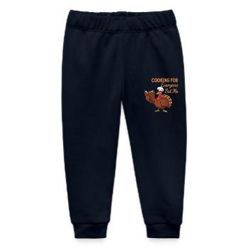 Cooking grouch turkey - Baby Organic Sweatpants by Stanley/Stella - navy - Front
