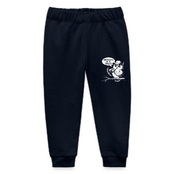 Ornithologists are the coolest funny owl - Baby Organic Sweatpants by Stanley/Stella - navy - Front