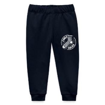 Cool sock - fun motivational design - Baby Organic Sweatpants by Stanley/Stella - navy - Front