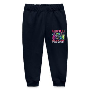 GAMER, Play my Passion, Gamemaster - Baby Organic Jogginghose Baby Tumbler von Stanley/Stella - Navy - Vorne
