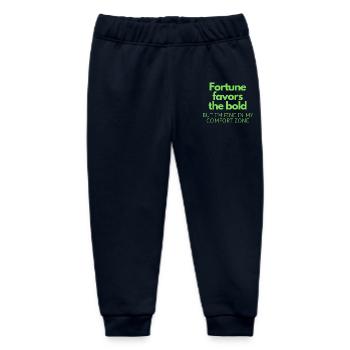 Fortune favors the bold - Baby Organic Sweatpants by Stanley/Stella - navy - Front
