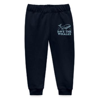 Wale als Meerestiere retten - Baby Organic Jogginghose Baby Tumbler von Stanley/Stella - Navy - Vorne