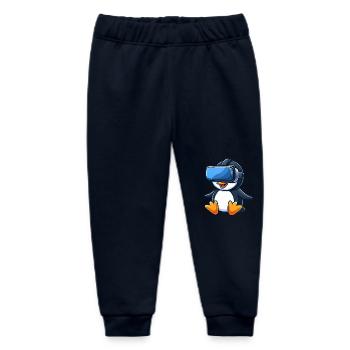 Penguin VR Gamer Future Science Fiction - Baby Organic Sweatpants by Stanley/Stella - navy - Front