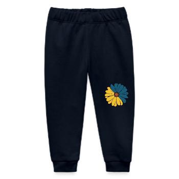 Blume dunkelblau blaue Blume Blumen blau-gelb - Baby Organic Jogginghose Baby Tumbler von Stanley/Stella - Navy - Vorne