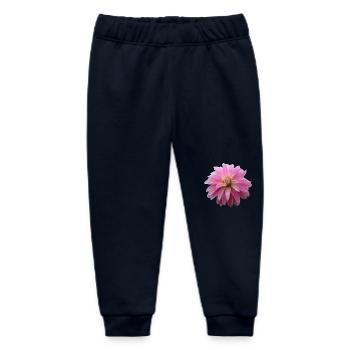 Flower Pink Pink Flower Flowers Pink Pink Flowers - Baby Organic Sweatpants by Stanley/Stella - navy - Front