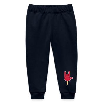 I Love You - Hand / Popsicles - Red - Baby Organic Sweatpants by Stanley/Stella - navy - Front