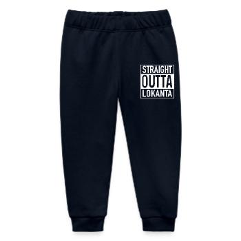Straight OUTTA Lokanta - Baby Organic Sweatpants by Stanley/Stella - navy - Front
