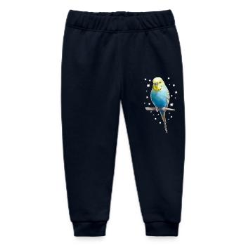 Budgie Stars - Baby Organic Sweatpants by Stanley/Stella - navy - Front