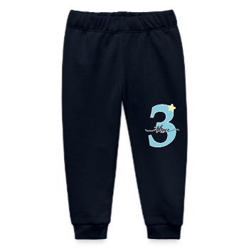 3rd birthday three years - Baby Organic Sweatpants by Stanley/Stella - navy - Front