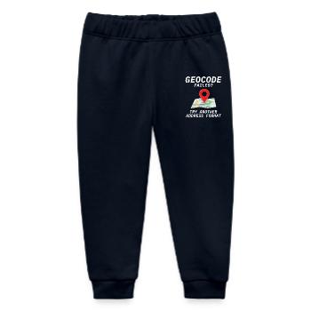 Geocoding Fail Address Format GIS Humor - Baby Organic Sweatpants by Stanley/Stella - navy - Front