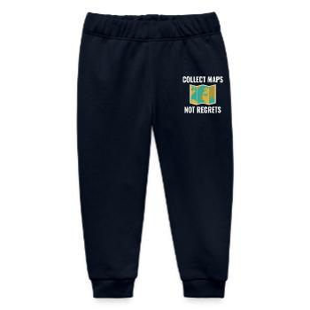 Collect Maps Not Regrets GIS Travel - Baby Organic Sweatpants by Stanley/Stella - navy - Front