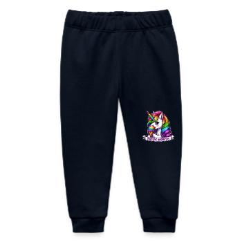 LGBTQ Pride Month Unicorn Rainbow Tolerance - Baby Organic Sweatpants by Stanley/Stella - navy - Front
