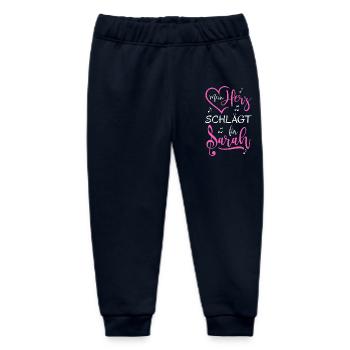 Mein Herz schlägt für Sarah - Baby Organic Jogginghose Baby Tumbler von Stanley/Stella - Navy - Vorne