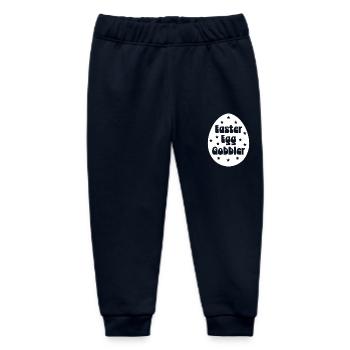 Easter Egg Gobbler - Baby Organic Sweatpants by Stanley/Stella - navy - Front