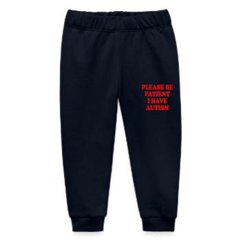 please be patient i have autism - Baby Organic Sweatpants by Stanley/Stella - navy - Front