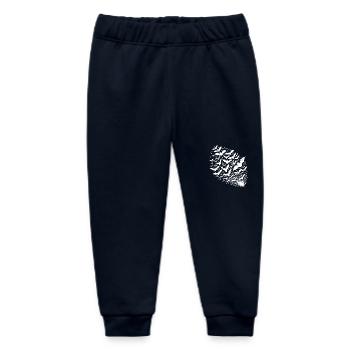 Flying bats as a large swarm - Baby Organic Sweatpants by Stanley/Stella - navy - Front