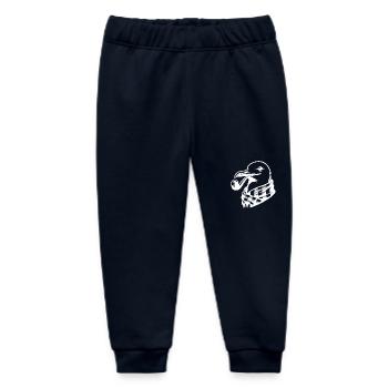 Pipe-smoking seagull seagull as a coastal motif - Baby Organic Sweatpants by Stanley/Stella - navy - Front