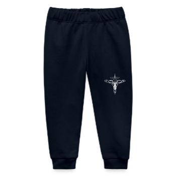 Realisticher Jet Flieger Flugzeug - Baby Organic Jogginghose Baby Tumbler von Stanley/Stella - Navy - Vorne