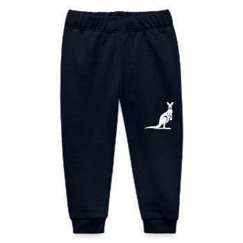 Silhouette of a graceful kangaroo - Baby Organic Sweatpants by Stanley/Stella - navy - Front