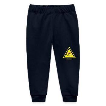 Attention aux morsures ! - Pantalon de jogging bébé bio Stanley/Stella - marine - Devant