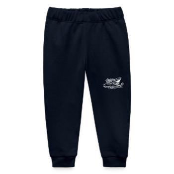 Sleek ship for cool captains and skippers - Baby Organic Sweatpants by Stanley/Stella - navy - Front