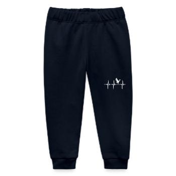 Herzschlag für Adler im Wind - Baby Organic Jogginghose Baby Tumbler von Stanley/Stella - Navy - Vorne