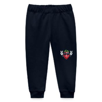 Süße Cartoon-Erdbeere Peace Fruchtig - Baby Organic Jogginghose Baby Tumbler von Stanley/Stella - Navy - Vorne