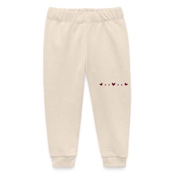 Herzchen und Punkte Linie Dekoration - Baby Organic Jogginghose Baby Tumbler von Stanley/Stella - Natur - Vorne