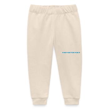 Ganz kleine Herzen und Schleifen - Baby Organic Jogginghose Baby Tumbler von Stanley/Stella - Natur - Vorne