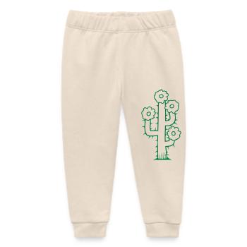 Cactus Plant Prickly Spiny Deserts Cacti - Baby Organic Sweatpants by Stanley/Stella - soft Ecru - Front