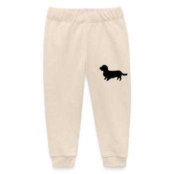 Rough-haired dachshund - Baby Organic Sweatpants by Stanley/Stella - soft Ecru - Front