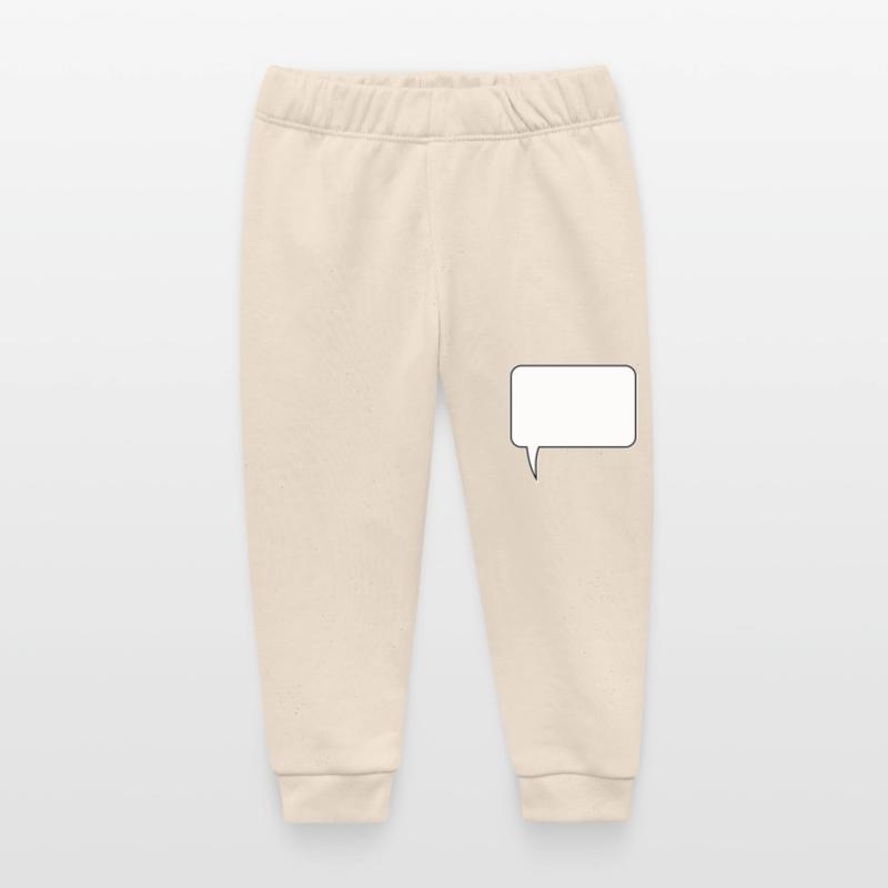 Speech bubble rectangle design Baby Organic Sweatpants by Stanley/Stella