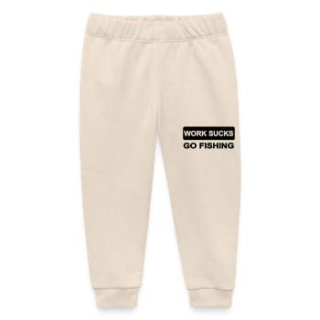angling - Baby Organic Sweatpants by Stanley/Stella - soft Ecru - Front