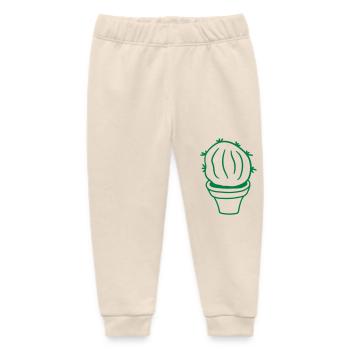 Kleiner Kaktus Stacheln Wüsten Kakteen Blumentopf - Baby Organic Jogginghose Baby Tumbler von Stanley/Stella - Natur - Vorne