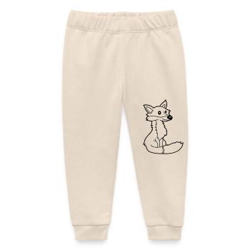 Renard Renard roux Animal sauvage Intelligent Habitants de la forêt - Pantalon de jogging bébé bio Stanley/Stella - écru doux - Devant