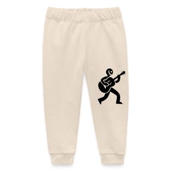 Musician Guitarist - Baby Organic Sweatpants by Stanley/Stella - soft Ecru - Front