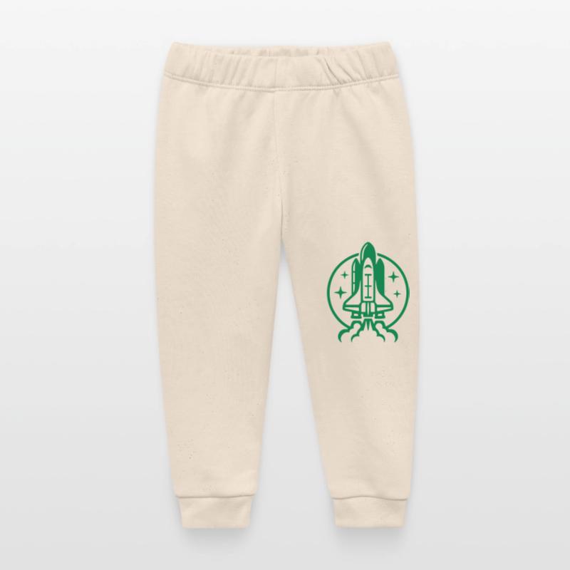 Space shuttle launch logo icon. Take off. Rocket Baby Organic Sweatpants by Stanley/Stella