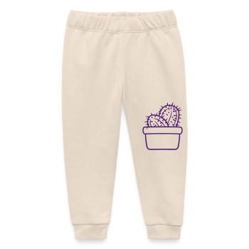 Cactus Plant Prickly Spiny Deserts Cacti - Baby Organic Sweatpants by Stanley/Stella - soft Ecru - Front