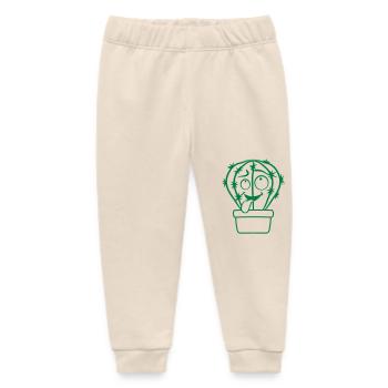Cactus Cacti Face Prickly Funny Grimace - Baby Organic Sweatpants by Stanley/Stella - soft Ecru - Front