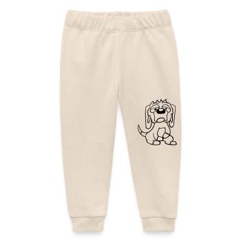 Hund Guckt Unglücklich Traurig Schüchtern Angst - Baby Organic Jogginghose Baby Tumbler von Stanley/Stella - Natur - Vorne