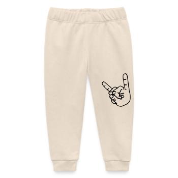 French fries fork for headbangers - Baby Organic Sweatpants by Stanley/Stella - soft Ecru - Front
