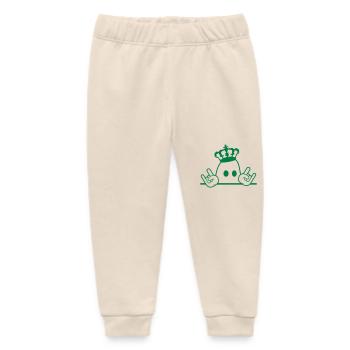 Cute Metal Halloween Ghost King Crown Ghost - Baby Organic Sweatpants by Stanley/Stella - soft Ecru - Front