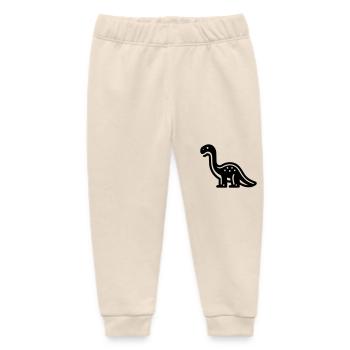 Dinosaur - Baby Organic Sweatpants by Stanley/Stella - soft Ecru - Front