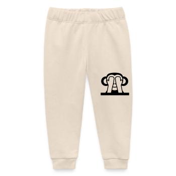 3 Weise Affen Nichts Sehen Hält Augen Zu Versteckt - Baby Organic Jogginghose Baby Tumbler von Stanley/Stella - Natur - Vorne