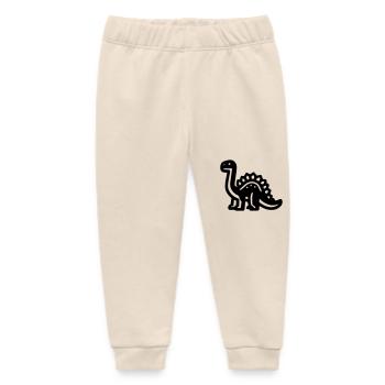 Dinosaur - Baby Organic Sweatpants by Stanley/Stella - soft Ecru - Front