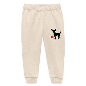 Chihuahua - Baby Organic Sweatpants by Stanley/Stella - soft Ecru - Front