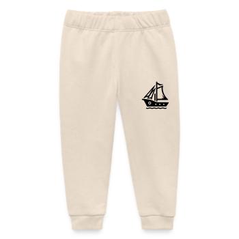 Kleines Segelboot - Baby Organic Jogginghose Baby Tumbler von Stanley/Stella - Natur - Vorne