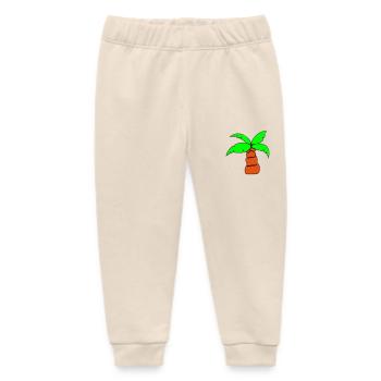 Palme Insel Baum Strand Urlaub Kokosnuss Meer Cool - Baby Organic Jogginghose Baby Tumbler von Stanley/Stella - Natur - Vorne