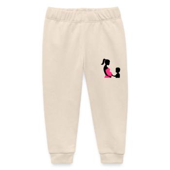 Schwanger mit Sohn - Baby Organic Jogginghose Baby Tumbler von Stanley/Stella - Natur - Vorne