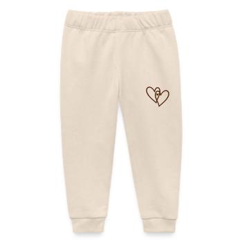 2 Herzen plus 1 - Baby Organic Jogginghose Baby Tumbler von Stanley/Stella - Natur - Vorne